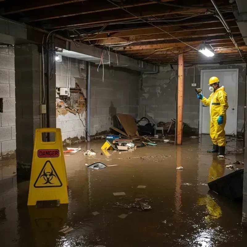 Flooded Basement Electrical Hazard in Monroe, GA Property